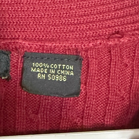 JEANNE PIERRE Deep Red V-Neck Sweater - Picture 8 of 9